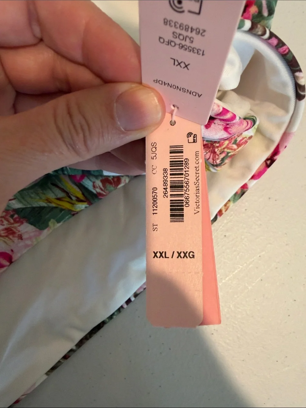 VS High Waisted Floral Tropical Bikini Bottom size xx large